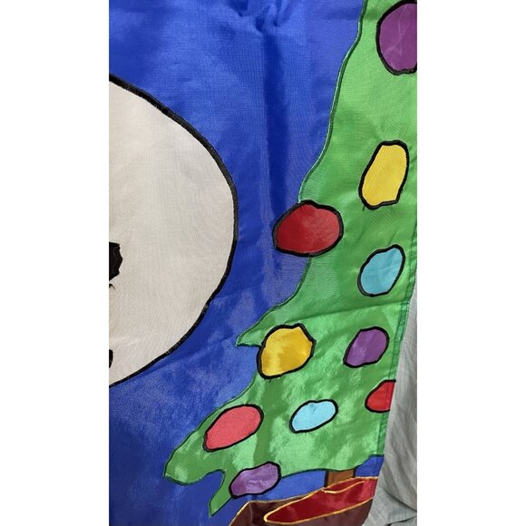 Yard Garden Flag Santa Snoopy Christmas Tree 27x39 Peanuts Gang - Picture 14 of 15